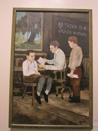 George Rodrigue no French in school acadian painting