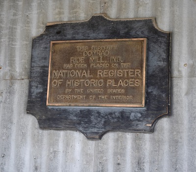 Konriko Rice Mill National Register Sign