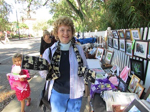 Artist at Arts and Crafts Fair at Shadows on the Teche plantation home in New Iberia Louisiana