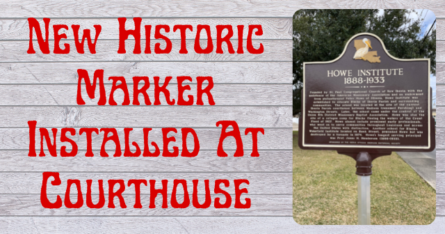 Howe Institute & Booker T. Washington Historic Marker Installed