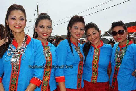 Lao Ladies at Lao New Year Celebration in Coteau, Louisiana