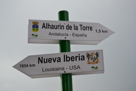 New Iberia sign in Alhaurin de la Torre, Spain, the town's twin city in Spain