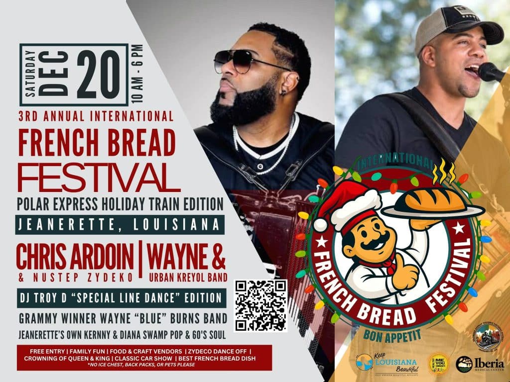 3rd International French Bread Festival in Jeanerette 2025 flyer
