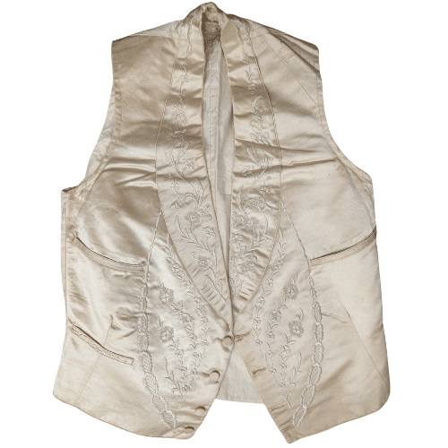 White button down vest